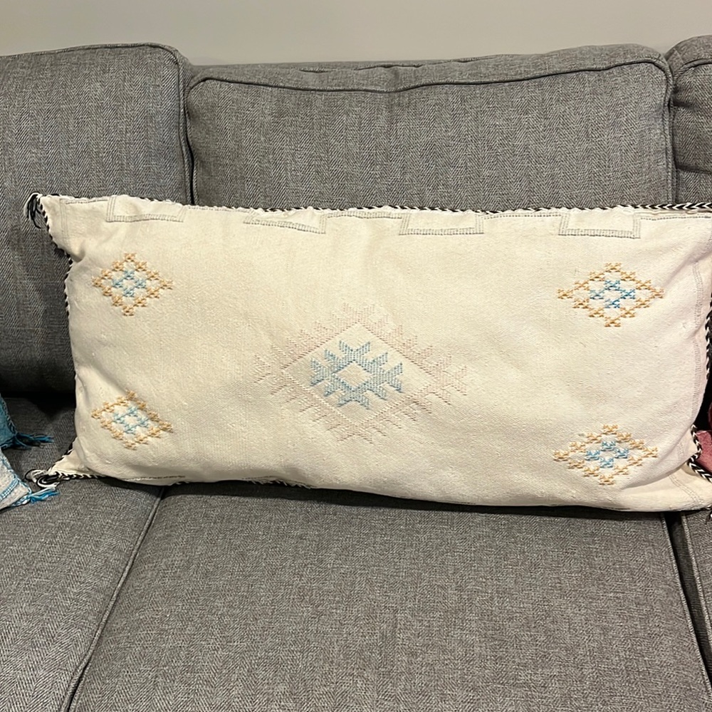 Turkish lumbar kilim pillow